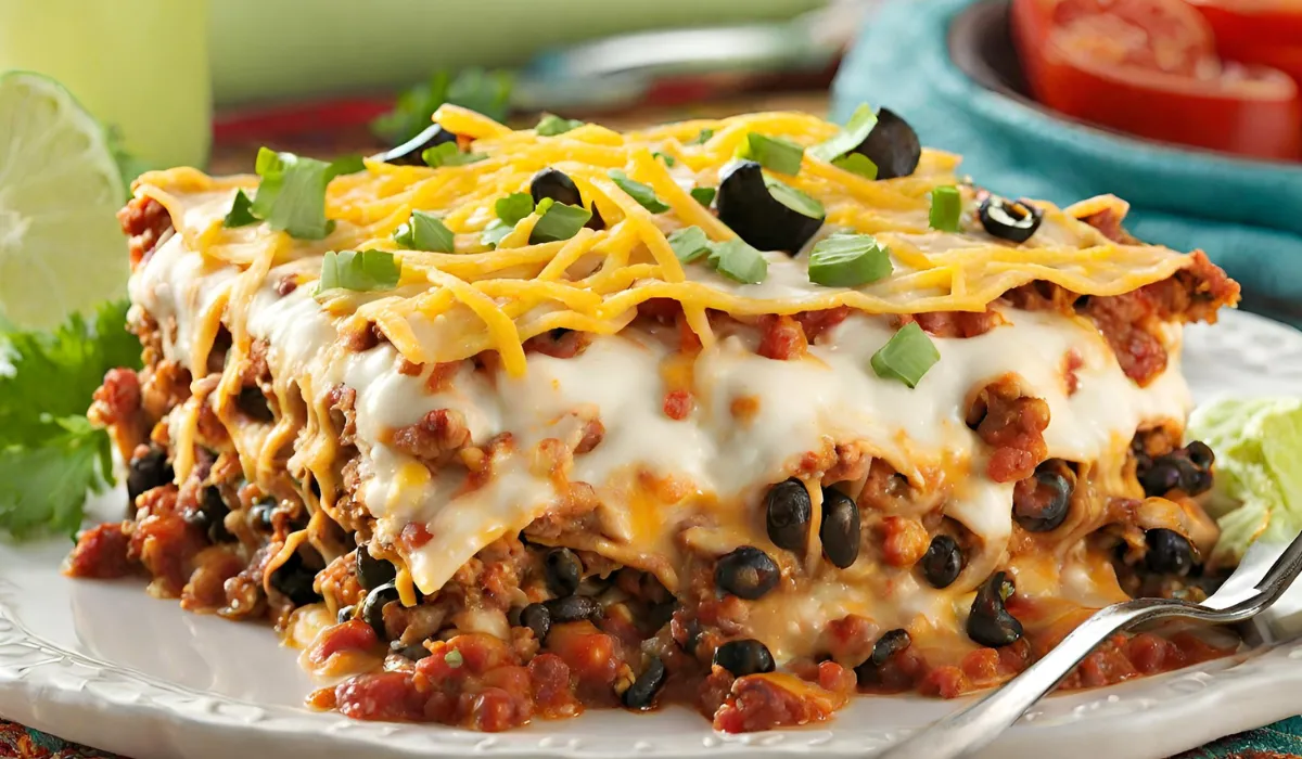 Mexican taco lasagna recipe