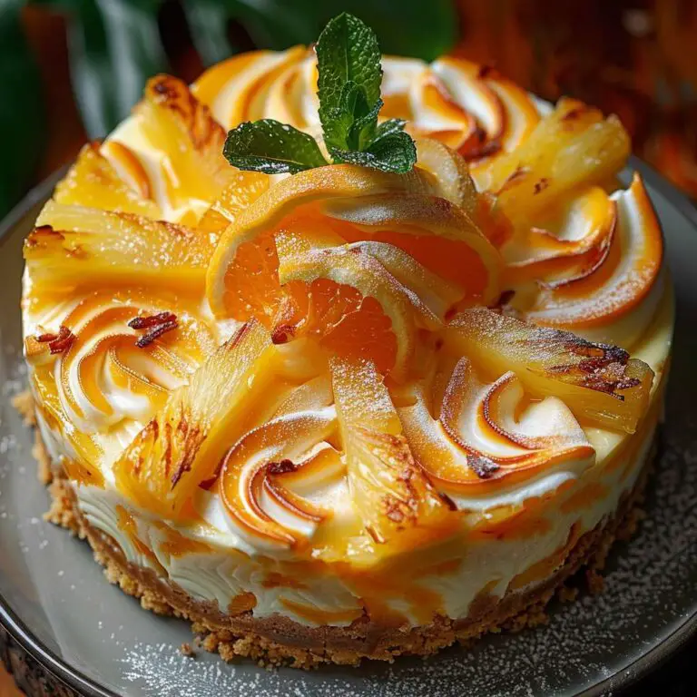 Refreshing Southern Pineapple Orange Swirl Cheesecake Recipe