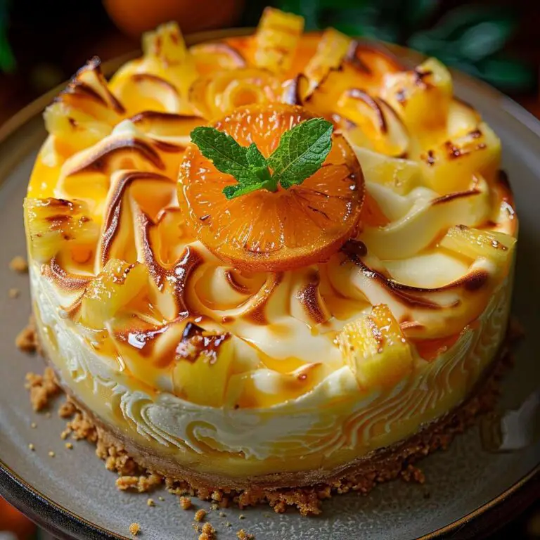 Refreshing Southern Pineapple Orange Swirl Cheesecake Recipe