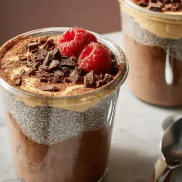 High-Protein Peanut Butter & Chocolate Chia Pudding