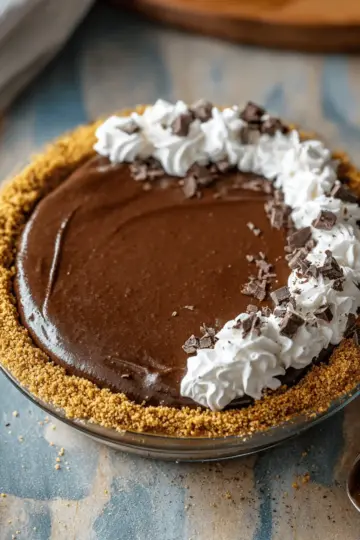 Chocolate Pie with Graham Cracker Crust