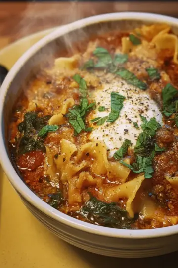 Spinach Lasagna Soup | Well of Nourishment