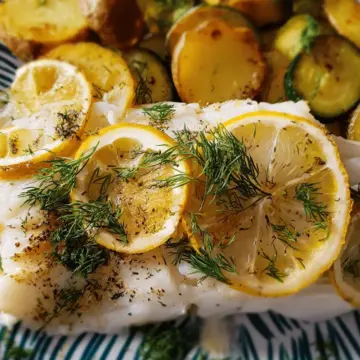 Baked Cod with Lemon and Dill