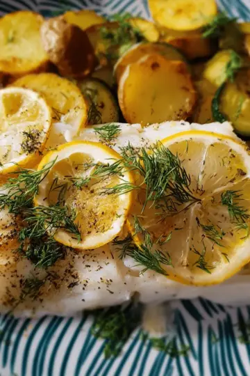 Baked Cod with Lemon and Dill