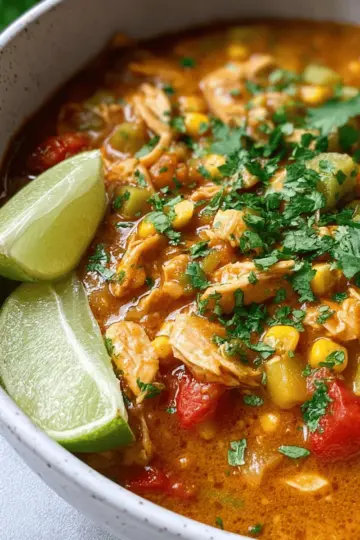 Easy Cilantro Lime Chicken Chili