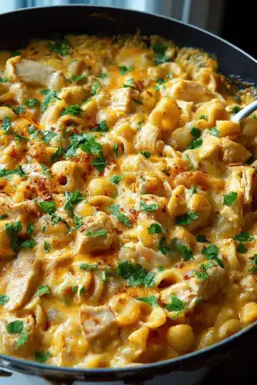White Chicken Chili Mac Skillet
