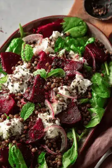 Beetroot and Crispy Lentil Salad