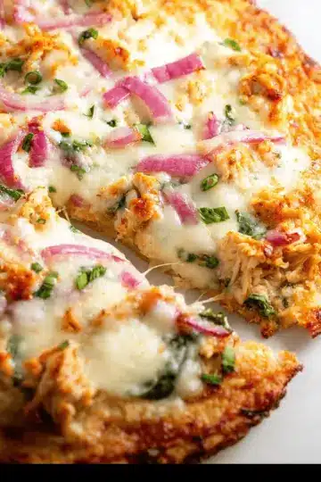 Low Carb White Chicken Chili Pizza