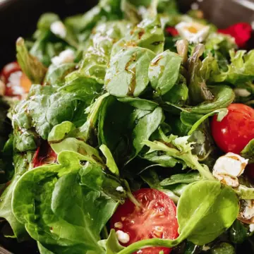 Mixed green salad with balsamic vinaigrette