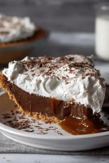 Salted Caramel Chocolate Cream Pie