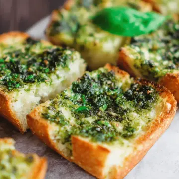 Fresh Basil Garlic Bread