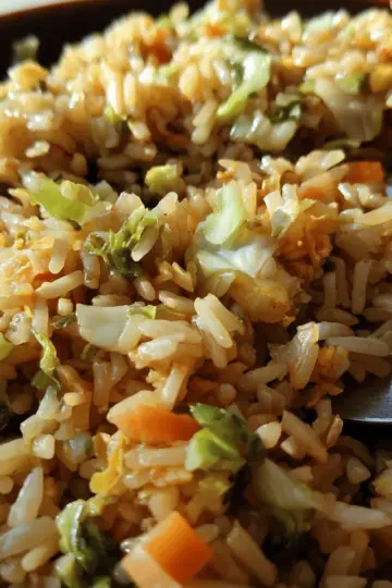 Leek, Carrot, & Cabbage Fried Rice