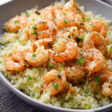Garlic Butter Shrimp and Cauliflower Rice