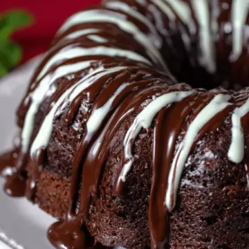 Andes Mint Chocolate Bundt Cake