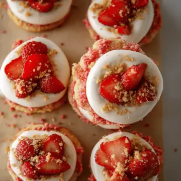 Strawberry Crunch Shortcake Cookies