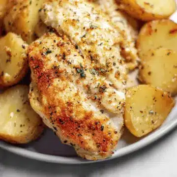 Crockpot Garlic Parmesan Chicken and Potatoes