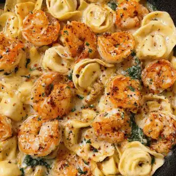 Shrimp Tortellini with Garlic Sauce
