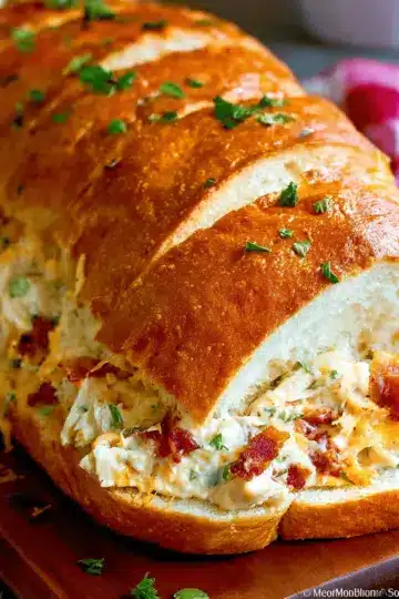 Chicken Bacon Ranch Stuffed Bread
