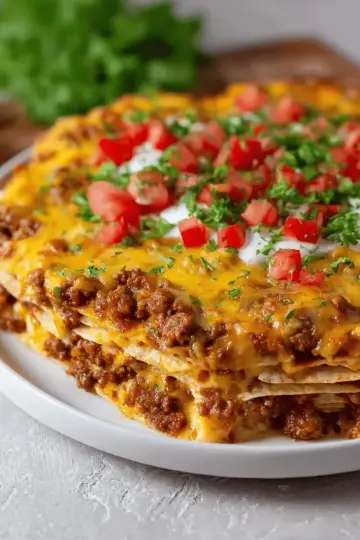 Taco Casserole With Tortillas