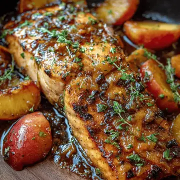 Bourbon Peach Roasted Salmon
