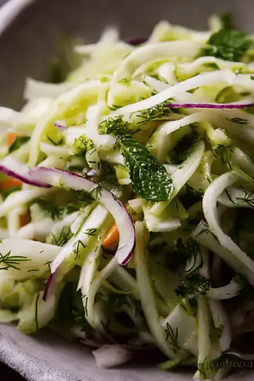 Fennel Slaw with Mint Vinaigrette
