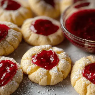 Lemon Cookies with Raspberry Curd
