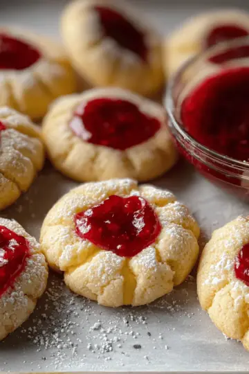 Lemon Cookies with Raspberry Curd