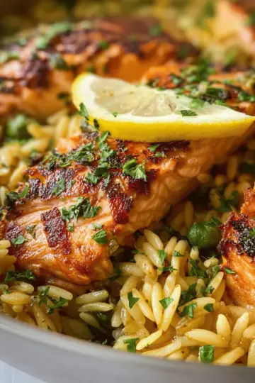 One-pan Lemon Orzo and Salmon