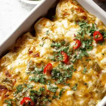 Green Chile Chicken Enchiladas