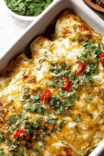 Green Chile Chicken Enchiladas