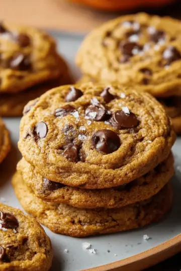 Brown Butter Pumpkin Chocolate Chip Cookies
