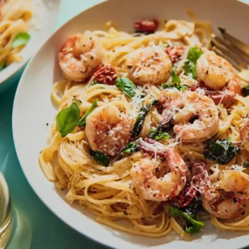 Creamy Tuscan Shrimp Pasta