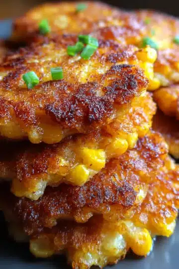 Crispy Cheesy Corn Fritters
