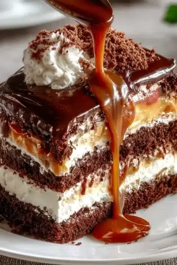 Chocolate Caramel Cream Cake