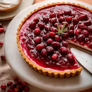 Cranberry Curd Tart