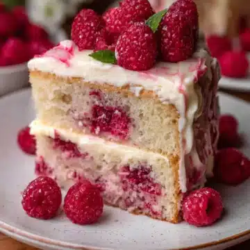 White Chocolate Raspberry Cake
