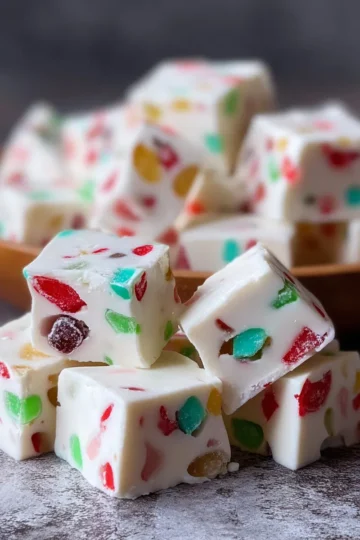 Easy Christmas Gumdrop Nougat Candy