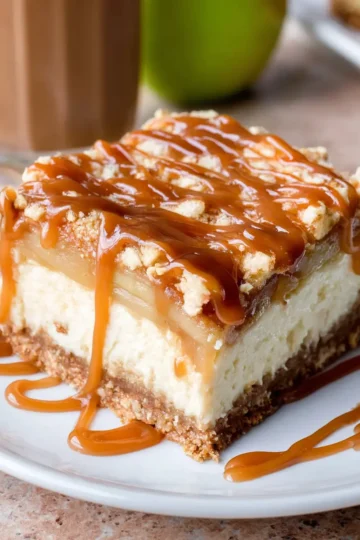 Caramel Apple Cheesecake Bars