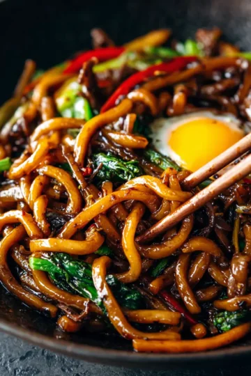 Black Pepper Stir Fried Udon