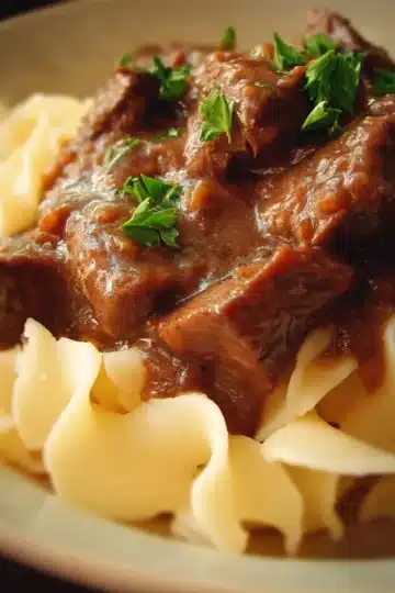 Beef Tips and Noodles