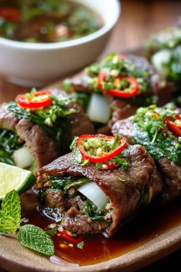 Healthy Thai Basil Beef Rolls Recipe