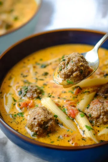 Creamy Italian Meatball Soup