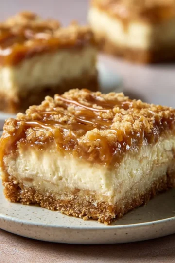 Apple Caramel Cheesecake Bars