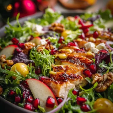 Christmas Salad with Honey Mustard Dressing
