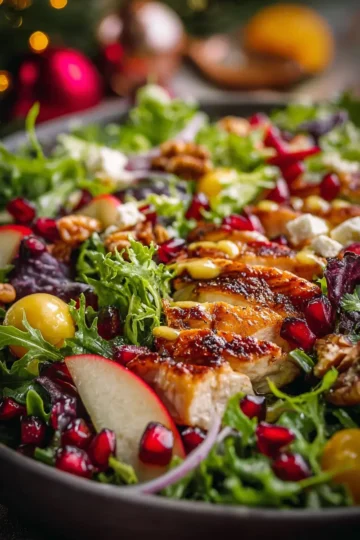 Christmas Salad with Honey Mustard Dressing