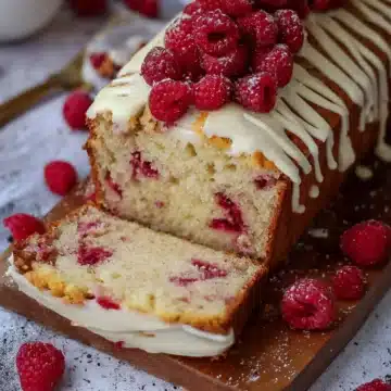 White Chocolate Raspberry Loaf Cake!