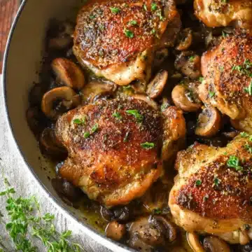 Garlic Mushroom Chicken Thighs