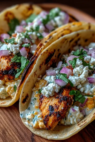 Creamy Cottage Cheese Chicken Smash Tacos with Crispy Edges