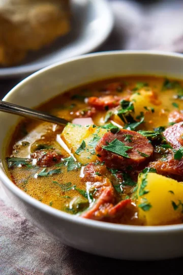 Spanish Potato and Chorizo Soup