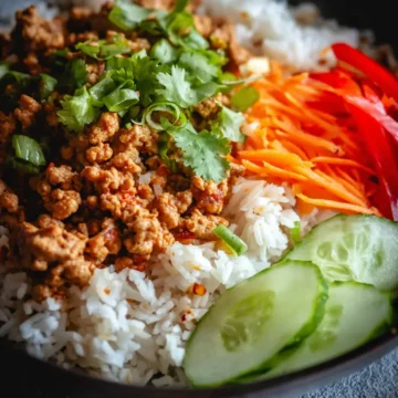 Asian Ground Turkey and Rice Bowls Recipe